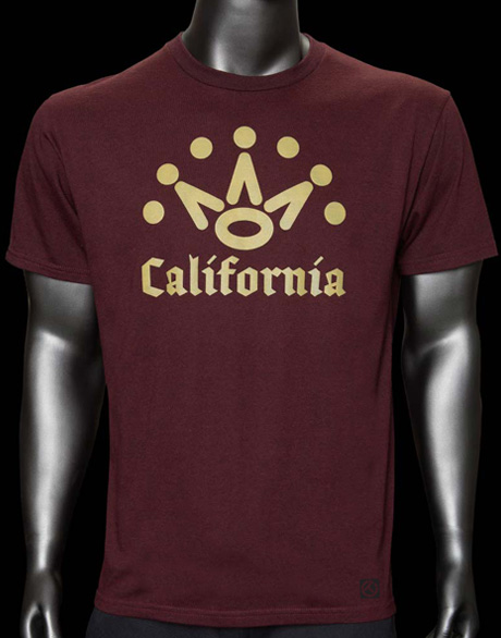 T-shirt - California Crown - Burgundy Black Heather