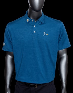 Polo Shirt - Peace Painter - Solid Performance Fabric - City Blue