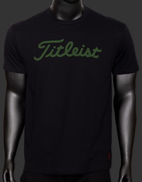 T-shirt - Green Titleist Script - Black