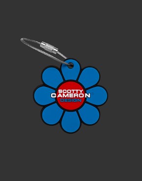 Key Fob - Scotty Cameron Design Flower - Red/White/Blue
