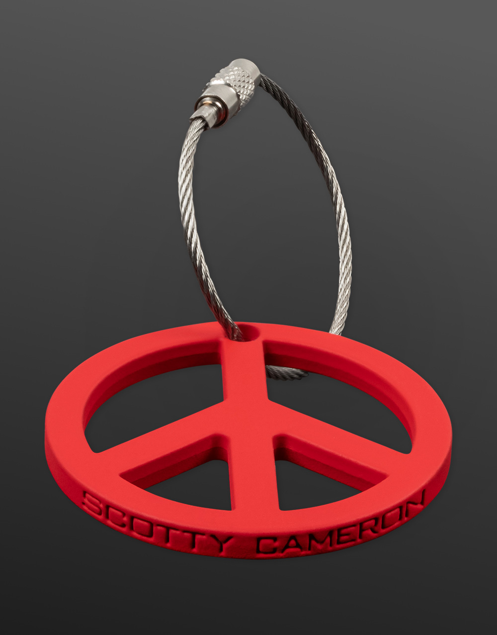 Peace Sign Key Ring Scotty Cameron Accessories / Red Peace Sign Key Fob