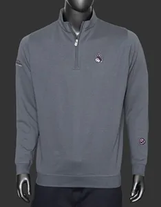 Sweater - Jackpot Johnny - Perth Mélange Qtr Zip - Iron