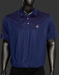 Polo Shirt - Jackpot Johnny - Seeing Double Performance Jersey - Sport Navy